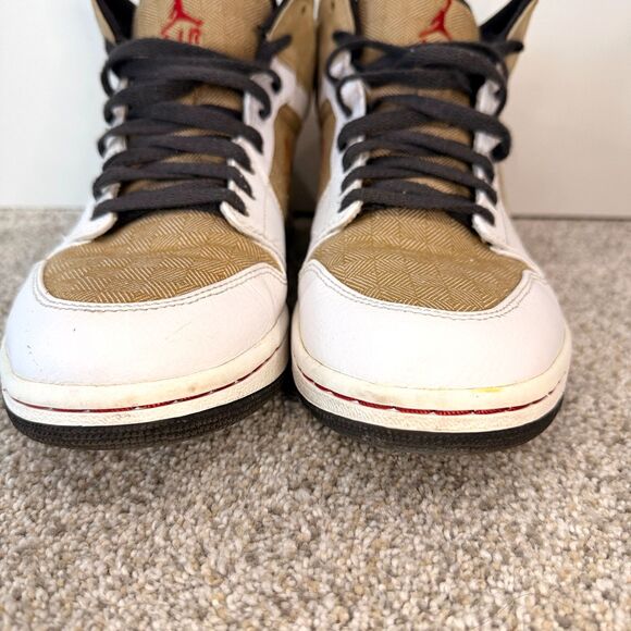 Nike Air Jordan 1 Retro Fathers Day Tweed 2008 Size 10.5 White 325514-101 - Picture 7 of 10